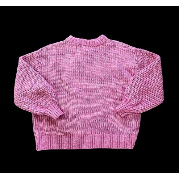 & Other Stories Pink Chunky Knit Sweater XS Cotton Wool Blend - Picture 4 of 6